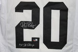 Rocky Bleier Autographed Pro Style White XL Jersey 4x Champs Beckett 39296