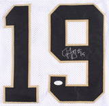 Ted Ginn Jr. Signed Saints White Jersey (JSA) Wide Receiver / Return Specialist