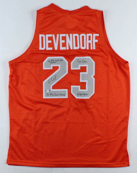 Eric Devendorf Signed Syracuse Orange Jersey with Multiple Inscriptions PSA Holo