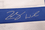 BYU COUGARS ZACH WILSON AUTOGRAPHED WHITE JERSEY BECKETT BAS STOCK #191150