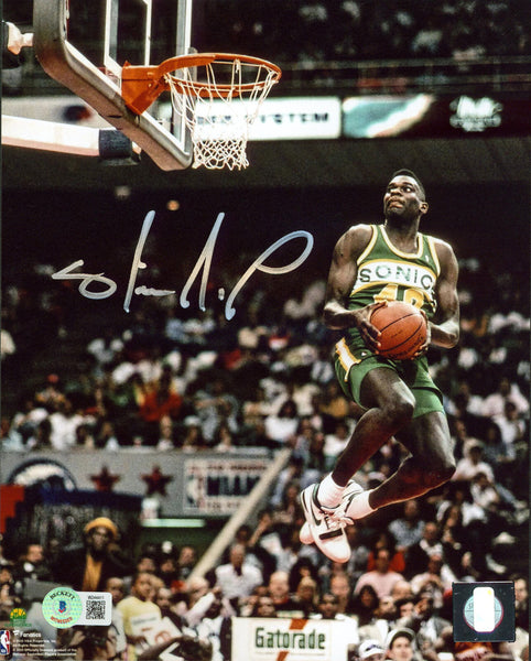 Sonics Shawn Kemp Authentic Signed 8x10 Vertical Photo BAS Witnessed