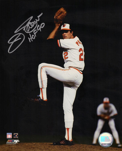 Jim Palmer Signed Orioles Leg Up Pitching 8x10 Photo w/HOF'90 - (SCHWARTZ COA)