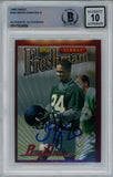 Brian Dawkins Signed 1996 Topps Finest #344 Rookie Card Beckett Slab 42944