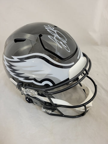 SAQUON BARKLEY SIGNED PHILADELPHIA EAGLES F/S ALT BLACK SPEEDFLEX HELMET BECKETT