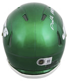 Jets Darrelle Revis Authentic Signed Speed Mini Helmet BAS Witnessed #4W919201