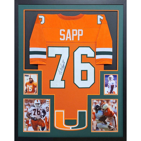 Warren Sapp Autographed Framed Miami Tampa Bay Buccaneers Jersey