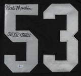 Rod Martin Signed Los Angeles Raiders Jersey Inscribed SB XV & XVIII Beckett COA