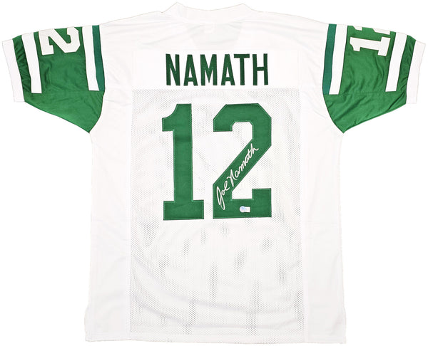 Joe Namath Autographed and Framed White Jets Pro Style Jersey