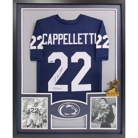 John Cappelletti Autographed Signed Framed Penn State Heisman Jersey TRISTAR