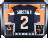 PATRICK SURTAIN II (Broncos blue SKYLINE) Signed Autographed Framed Jersey JSA