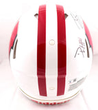 Derek TJ JJ Watt Signed Wisconsin F/S Speed Authentic Helmet-Beckett W Hologram