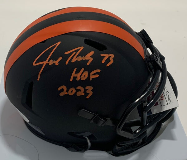 Browns JOE THOMAS Signed Riddell ECLIPSE Speed Mini Helmet AUTO w/ HOF '23 JSA