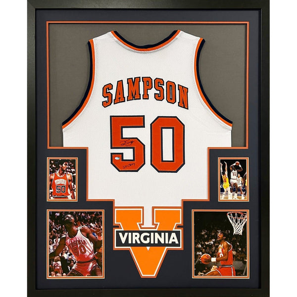 Ralph Sampson Autographed Signed Framed UVA Virginia Jersey SCHWARTZ