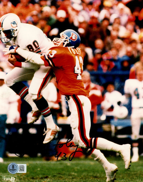 Steve Foley Autographed/Signed Denver Broncos 8x10 Photo Beckett 57794