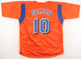 Marcus Semien Signed New York Mets Orange Jersey (Beckett) 2023 World Champion