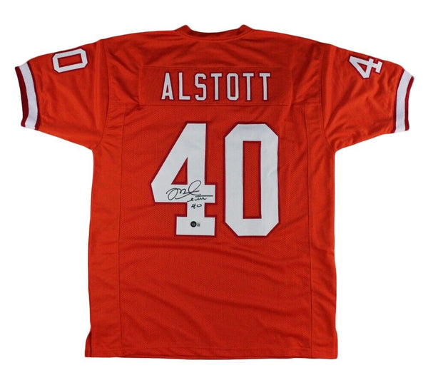 Mike Alstott Signed Tampa Bay Custom Throwback Orange Jersey