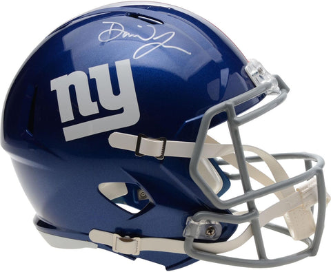 Daniel Jones New York Giants Autographed Riddell Speed Replica Helmet