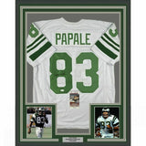 FRAMED Autographed/Signed VINCE PAPALE 33x42 Philadelphia White Jersey JSA COA