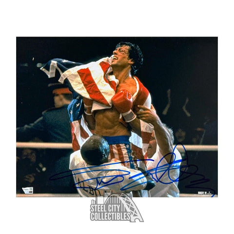 Sylvester Stallone Autographed Rocky 16x20 Photo - Fanatics (Flag)