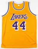 Jerry West Signed Los Angeles Lakers Jersey Inscribed HOF 1980-2010(Beckett COA)