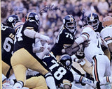 Greene Holmes Greenwood White Signed Framed 16x20 Steel Curtain Photo PSA LOA