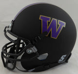 WARREN MOON AUTOGRAPHED WASHINGTON BLACK MINI HELMET ROSE BOWL MVP MCS 128014