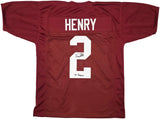 ALABAMA DERRICK HENRY AUTOGRAPHED MAROON JERSEY 15 HEISMAN BECKETT 239852