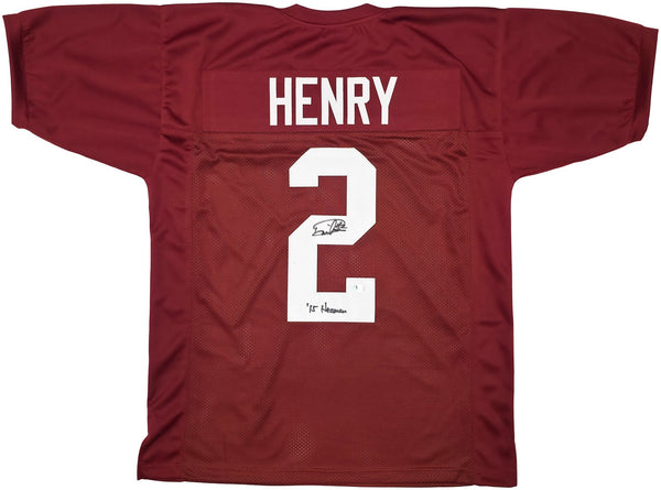 ALABAMA DERRICK HENRY AUTOGRAPHED MAROON JERSEY 15 HEISMAN BECKETT 239852