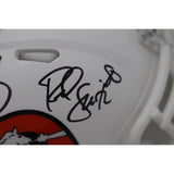 Rod Smith Ed McCaffrey Signed Denver Broncos 23 Alt Mini Helmet Beckett 44941