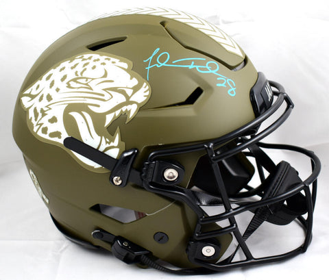 Fred Taylor Signed Jaguars F/S Salute to Service Speed Flex Helmet-BeckettW Holo