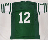New York Jets Joe Namath Autographed Green Jersey Beckett BAS QR #1W535762