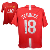 Paul Scholes Signed Manchester Utd 08 UCL Final Jersey #18 with Beckett Witness