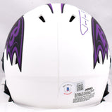 Justin Tucker Signed Baltimore Ravens Lunar Speed Mini Helmet- Beckett W Holo