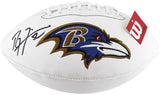 Ray Lewis Signed Baltimore Ravens Logo Football (Beckett) 13xPro Bowl L.B.