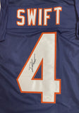 Bears Running Back D'ANDRE SWIFT Signed Custom Replica Blue Jersey - JSA