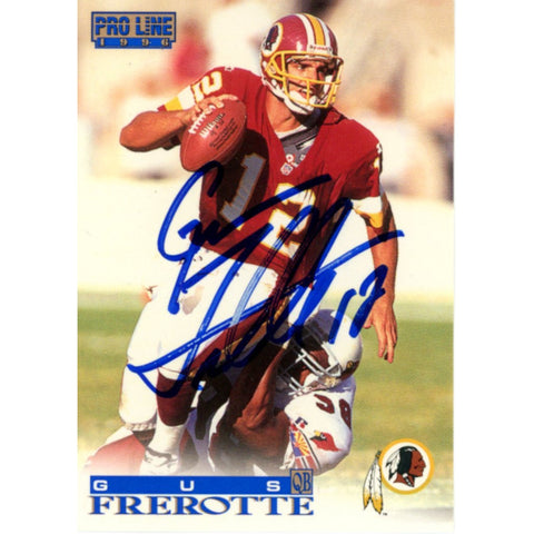 Gus Frerotte Autographed/Signed 1996 Pro Line Score #27 Card Beckett 59210