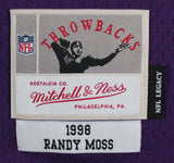 Vikings Randy Moss Authentic Signed Purple Mitchell & Ness Jersey BAS Witnessed