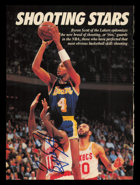 Byron Scott Autographed 8x11 Magazine Photo Los Angeles Lakers SKU #237996
