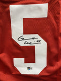 Garrett Wilson Signed Ohio State Buckeyes Red Jersey (Beckett) NY Jets Receiver