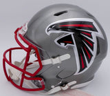 Kyle Pitts Auto Falcons Flash Full Size Helmet Dirty Bird (Smudge) Beckett 25817