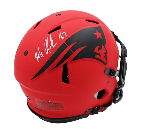 Rob Gronkowski Signed New England Patriots Speed Authentic Rave NFL Helmet