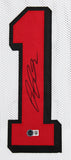 Ricky Pearsall Signed White Pro Style Framed Jersey w/ Dropshadow BAS Witnessed