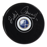 Gilbert Perreault Signed Buffalo Sabres Logo Hockey Puck (Frozen Pond) 512 Goals