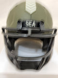 JAXON SMITH-NJIGBA SIGNED SEATTLE SEAHAWKS STS SPEED MINI HELMET FANATICS QR
