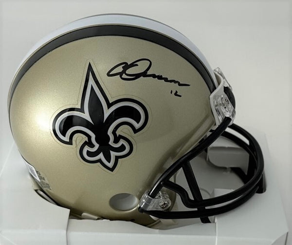 Saints Receiver CHRIS OLAVE Signed VSR4 Mini Helmet AUTO - BAS