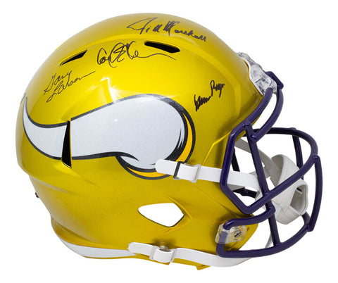 Purple People Eaters Signed Minnesota Vikings Speed Replica Flash Helmet BAS