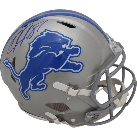 Calvin Johnson Autographed Detroit Lions TB 17-23 Authentic Helmet Beckett 47634