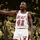 Glen Rice Signed NBA Basketball (JSA) #4 Overall Pick 1989 NBA Draft Miami Heat