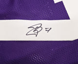 LSU TIGERS PATRICK PETERSON AUTOGRAPHED PURPLE JERSEY BECKETT BAS WITNESS 243598