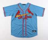 Lars Nootbar Signed St. Louis Cardinals Powder Blue Throwback Jersey (JSA COA)